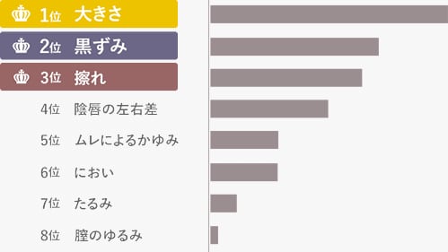 女性器のお悩みランキング グラフ