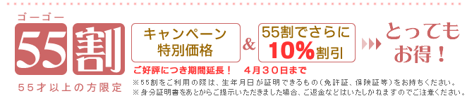 �V�j�A55���@�L�����y�[�����ʉ��i��10�������łƂ��Ă������I