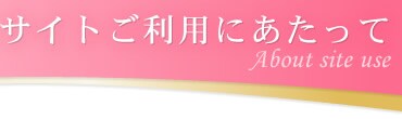 サイトご利用にあたって