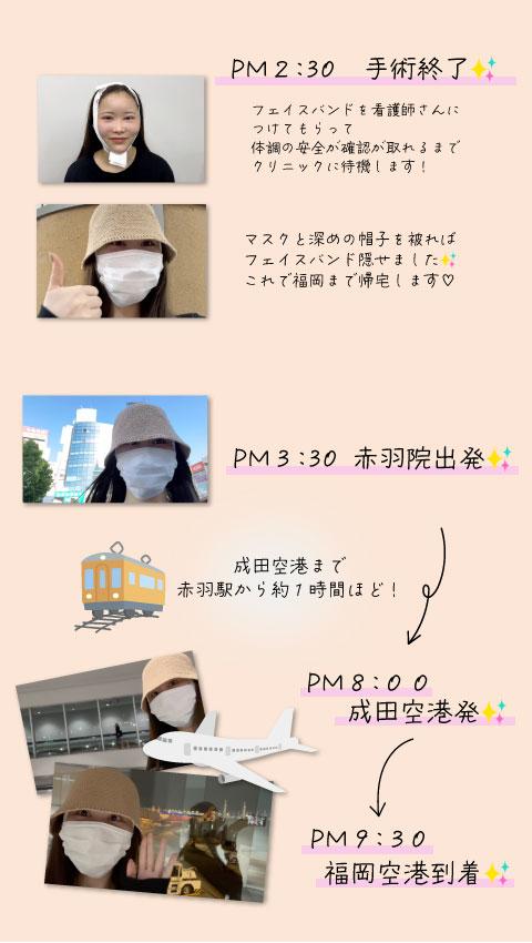 一泊二日【整形旅行】午後〜帰宅まで✨