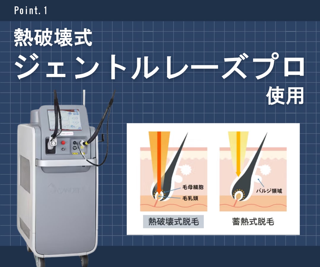 熱破壊式のジェントルレーズプロ使用