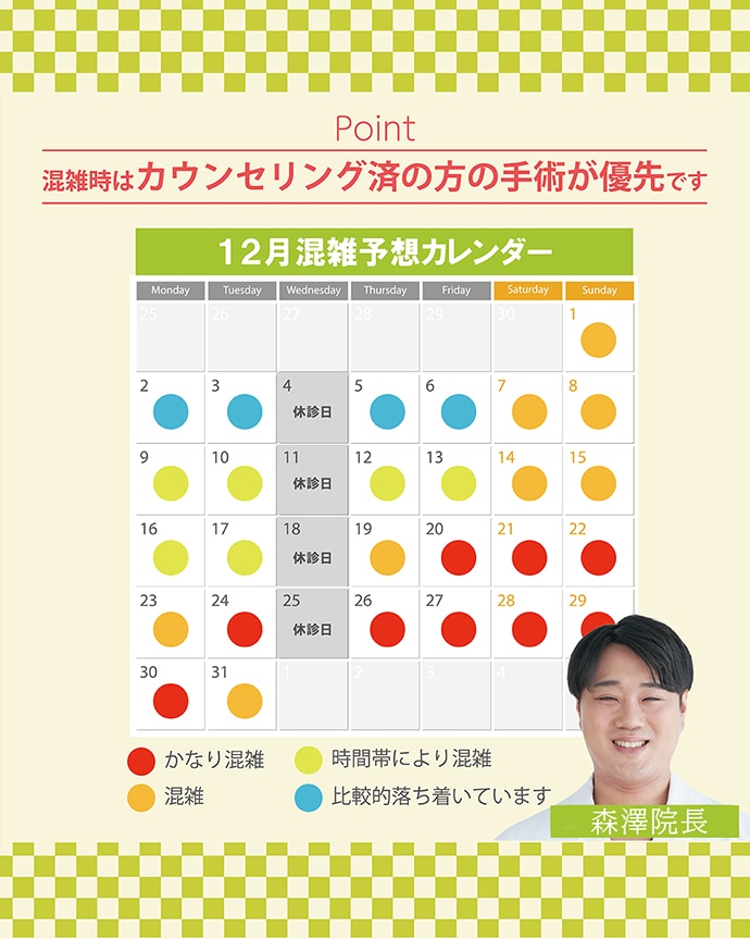 12月全体の混雑予想は？