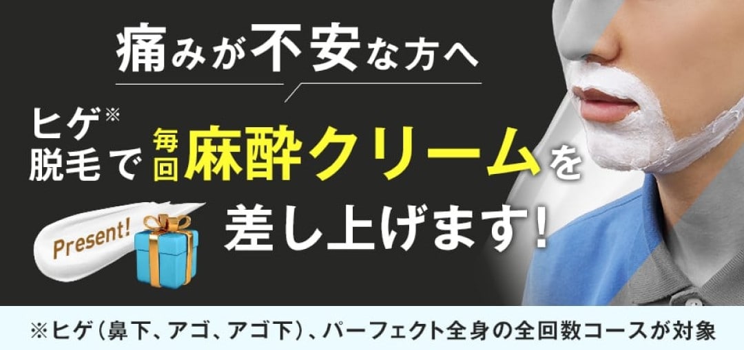 麻酔クリームプレゼント