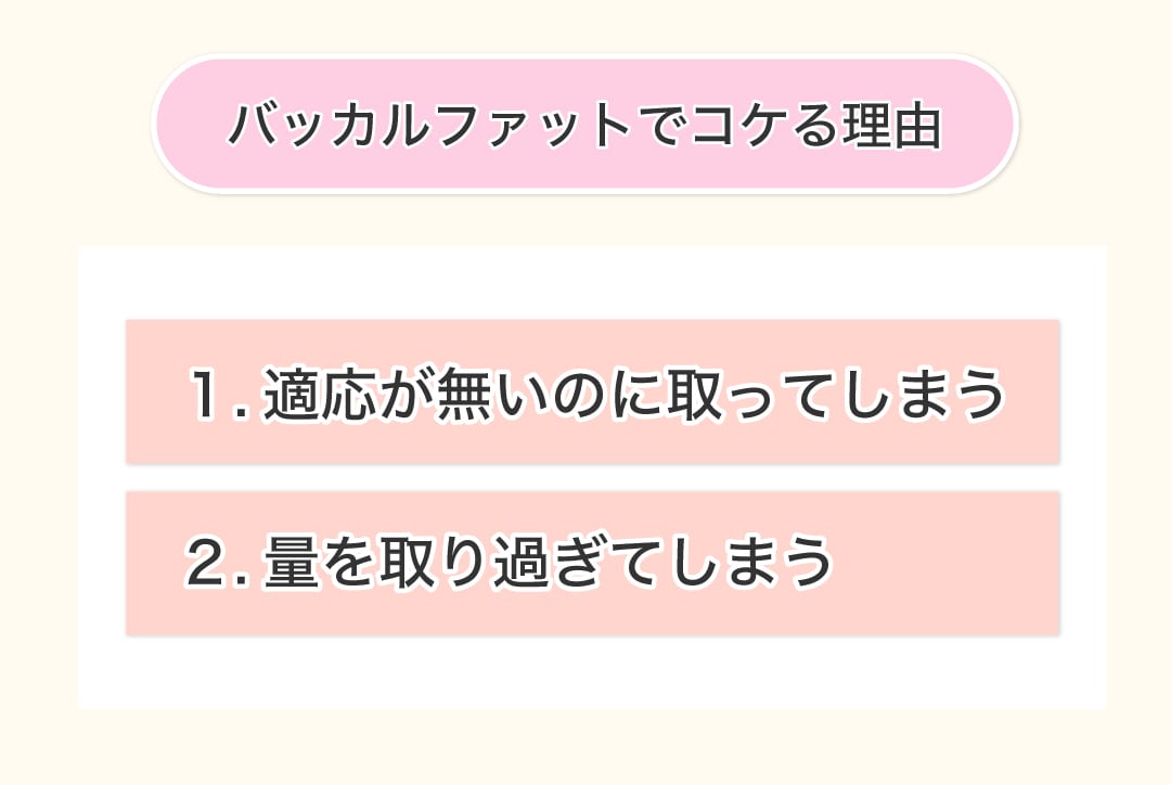 バッカルファット除去でコケる原因