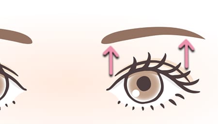 目と眉の距離感にこだわる
