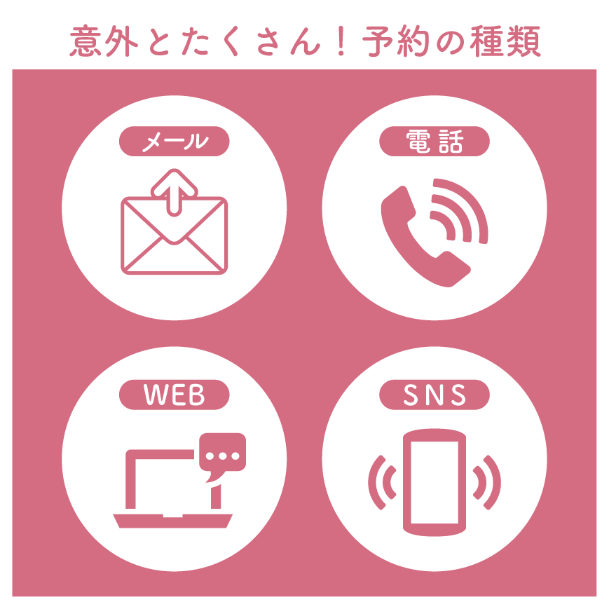 意外といろんな予約手段あり！