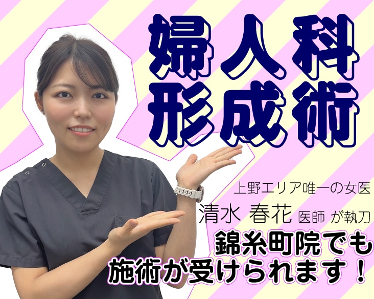 【婦人科形成】錦糸町院のご対応お客様数圧倒的No.1女医の得意施術をご紹介