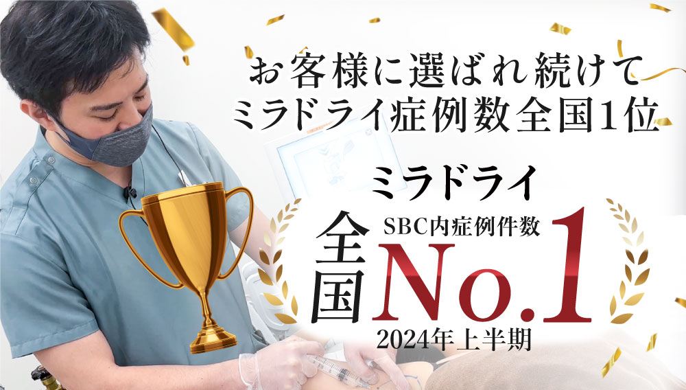 ミラドライをやるならぜひ症例数が多いドクターへ