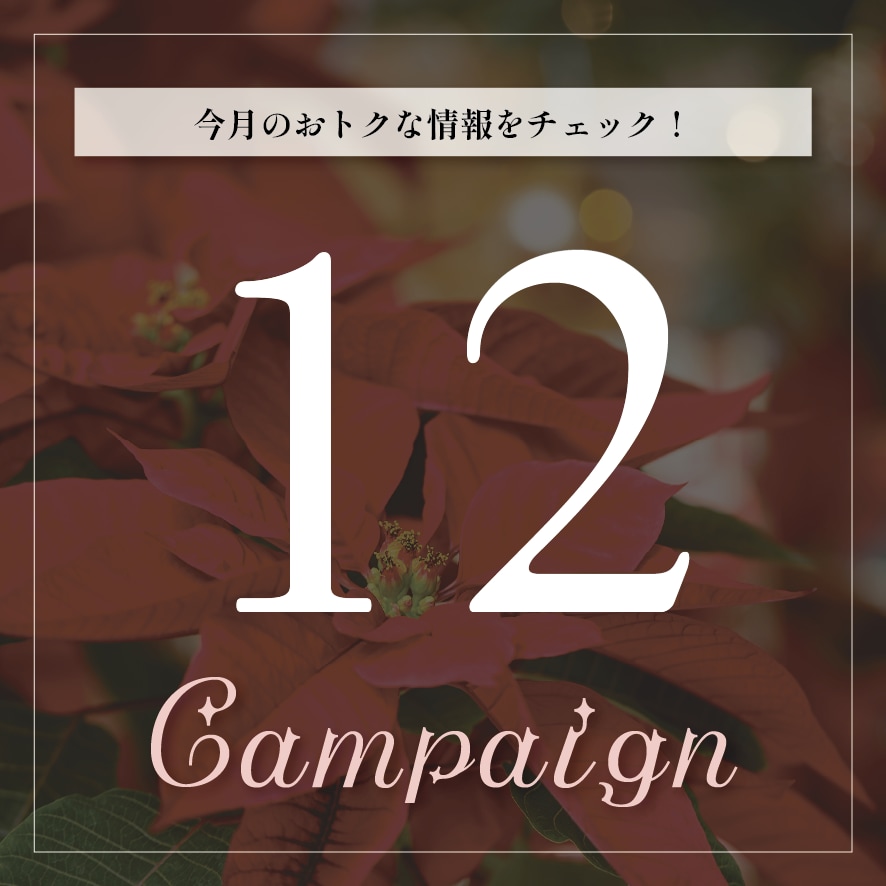 【12月のキャンペーン】年末年始のご予約受付中！お早めにご来院ください ♪