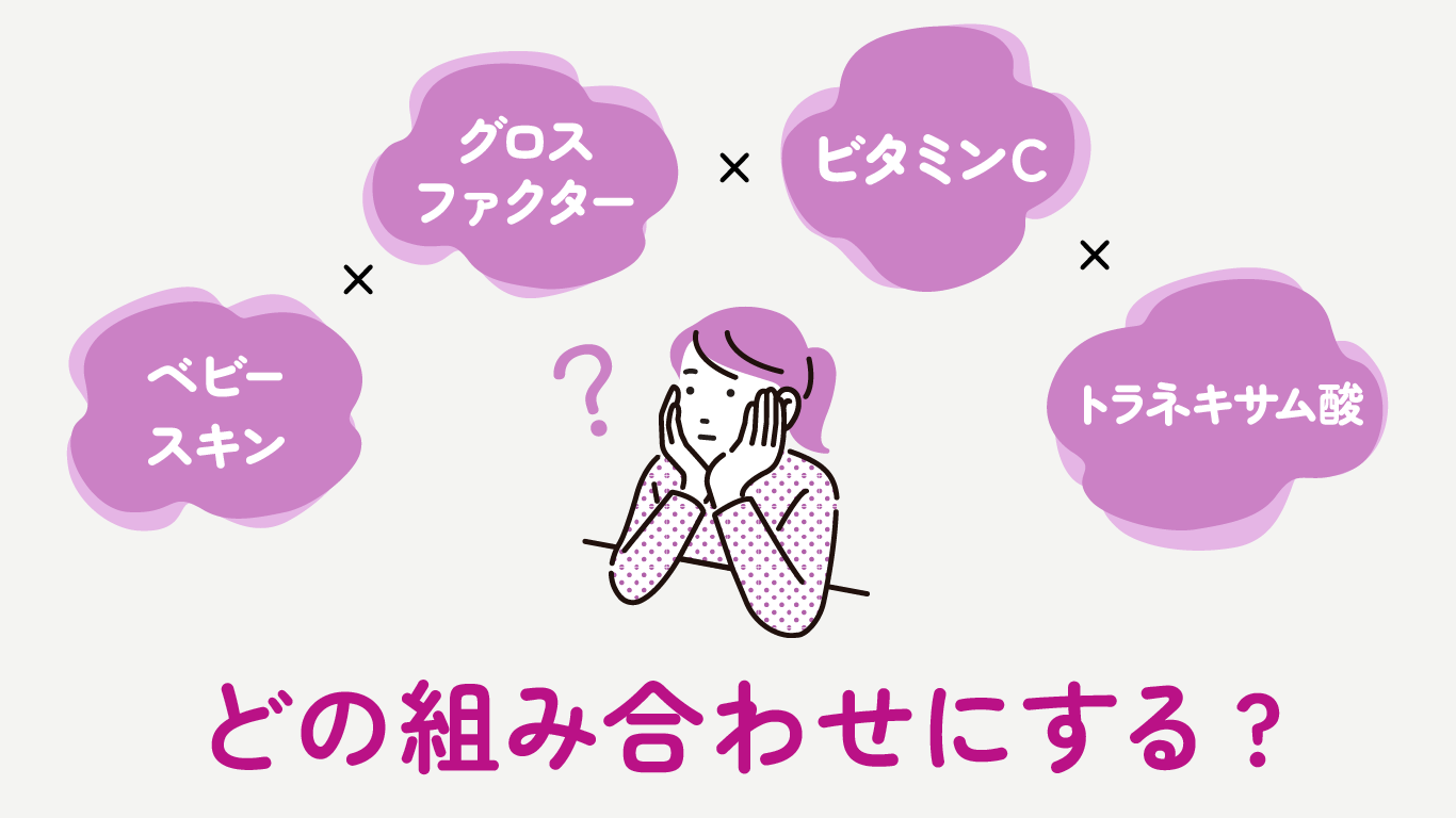 組み合わせでさらに効果アップ！オーダーメイドの美容成分