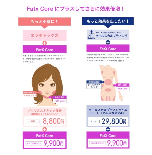 FatX Coreにプラスしてさらに効果アップ