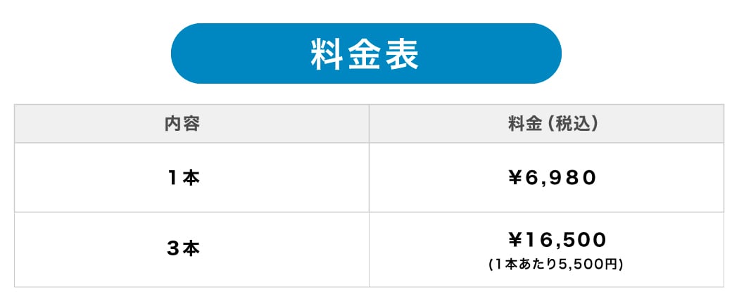 3本まとめて購入がお得！