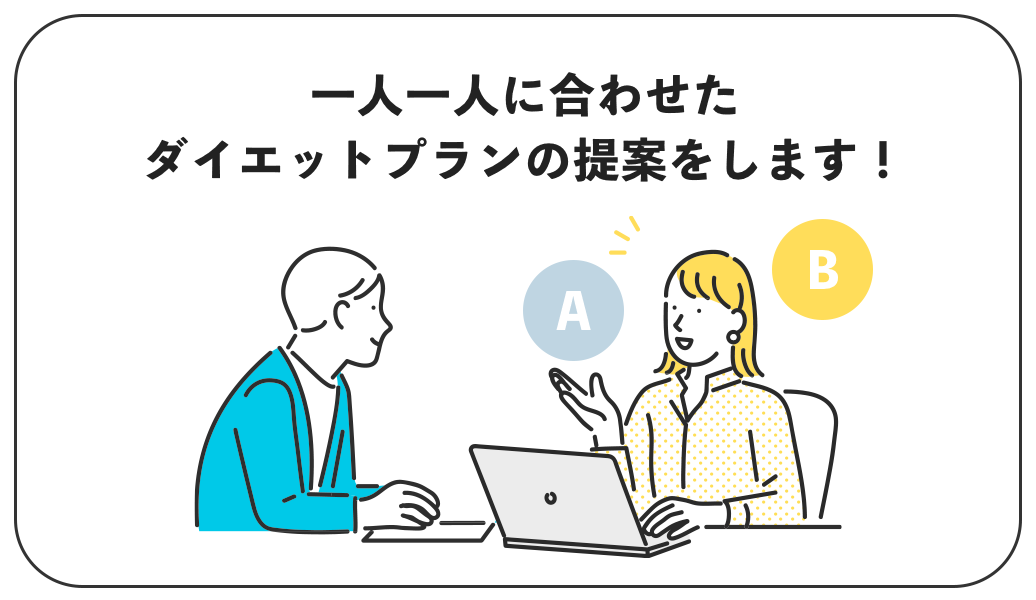 あなたにぴったりなダイエットプランが見つかる