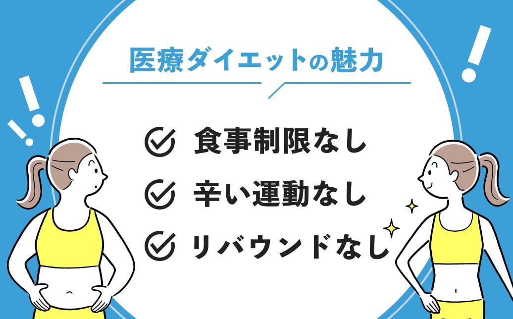 医療ダイエットの魅力は３つ！<br />
