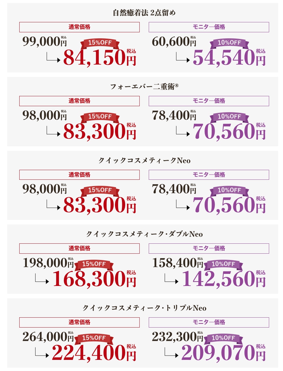 二重整形（埋没法）