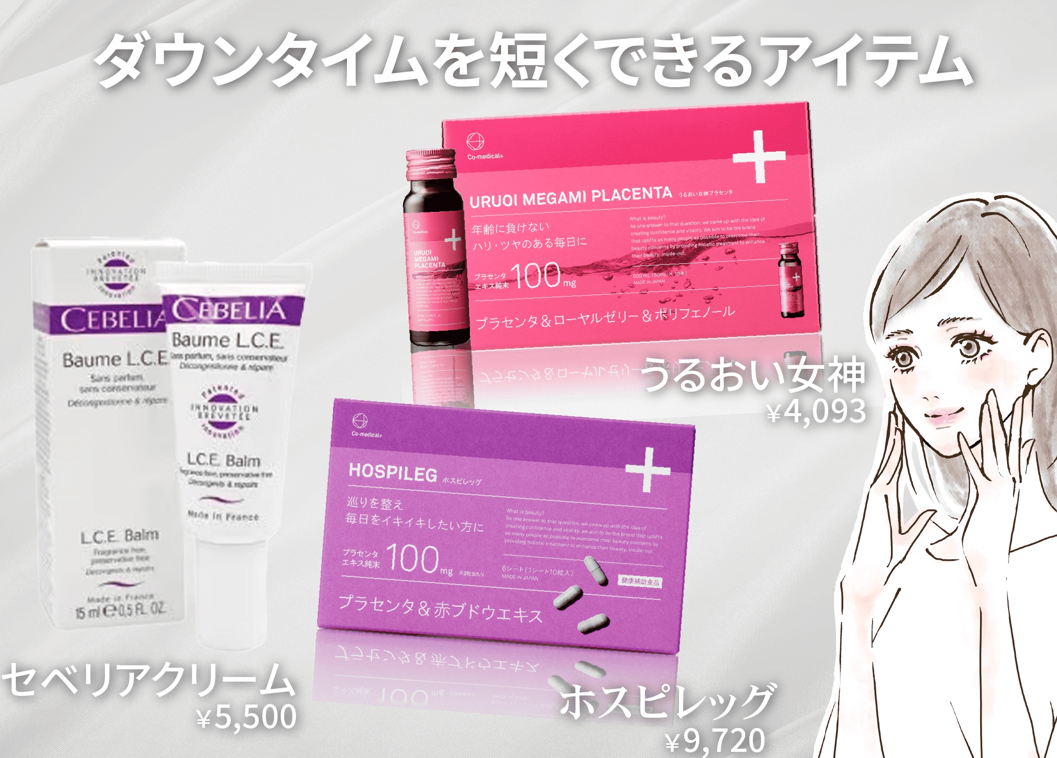 ダウンタイム軽減してくれる薬を使用する