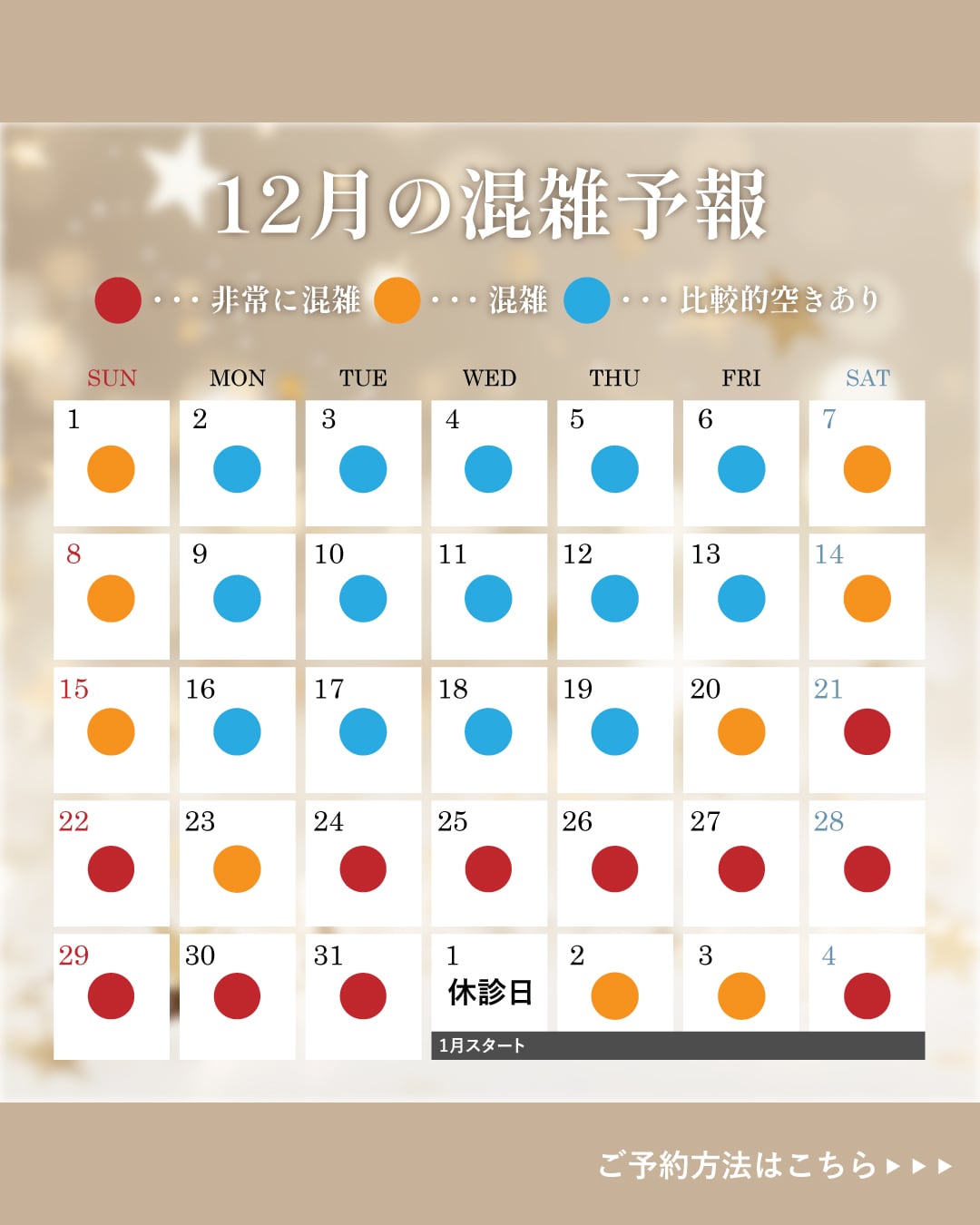 12月の混雑予報