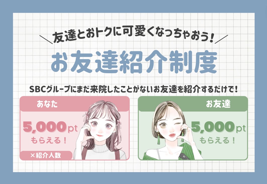 お友達紹介でお互いに5,000ポイントもらえる！