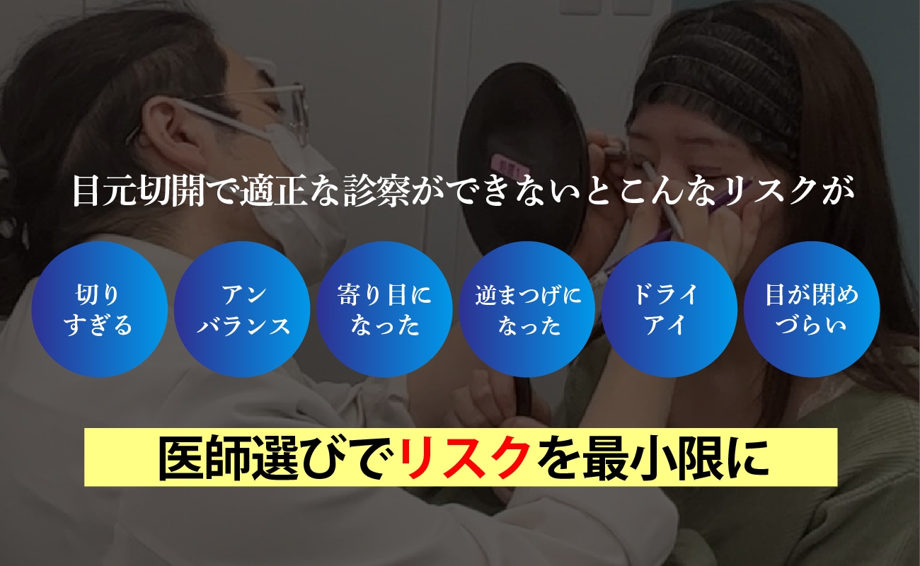 <医師選びでリスクを最小限に>術後のトラブル回避<br />
