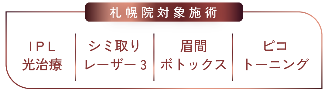 札幌院対象施術一覧