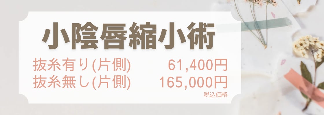 1：痛みや臭い黒ずみなど総合的なお悩みには小陰唇縮小術