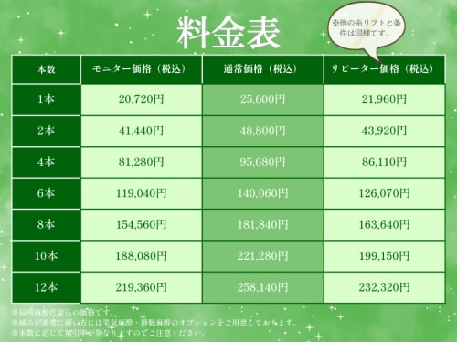 料金表