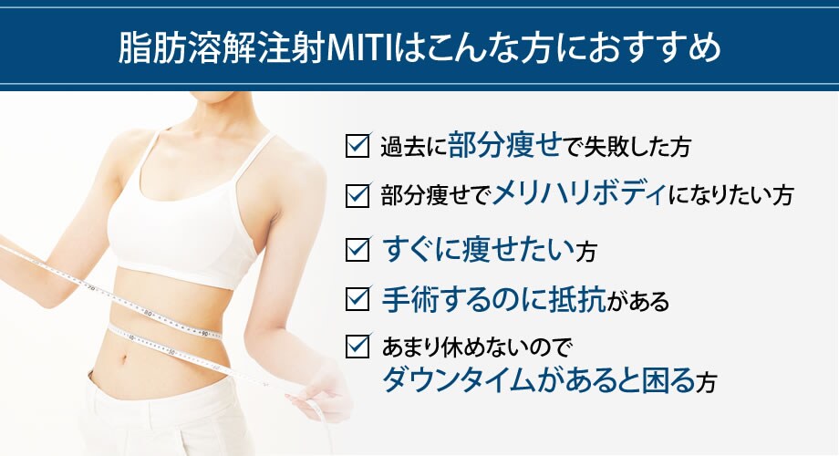 切らずにダイエット 脂肪溶解注射mi 医療ダイエットモニター募集 美容整形 美容外科の湘南美容クリニック