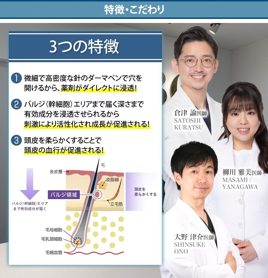 男性のお客様が多く来院される船橋院でつい…｜AGA薄毛治療モニター募集