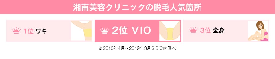 Vioハイジニーナ脱毛脱毛美容整形美容外科の湘南美容